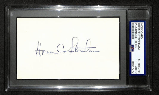 Horace Stoneham Signed/Autographed 3x5 Index Card Giants Owner PSA/DNA 199288