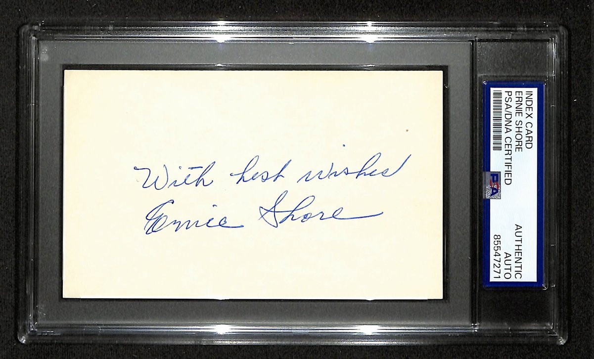 Ernie Shore Signed/Inscribed 3x5 Index Card Boston Red Sox PSA/DNA 199289