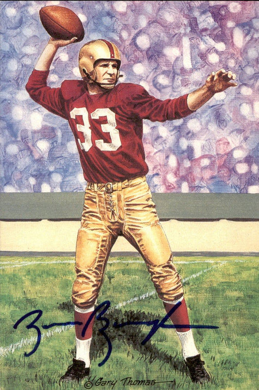 Sammy Baugh Redskins HOF Autographed Goal Line Art GLAC Postcard JSA