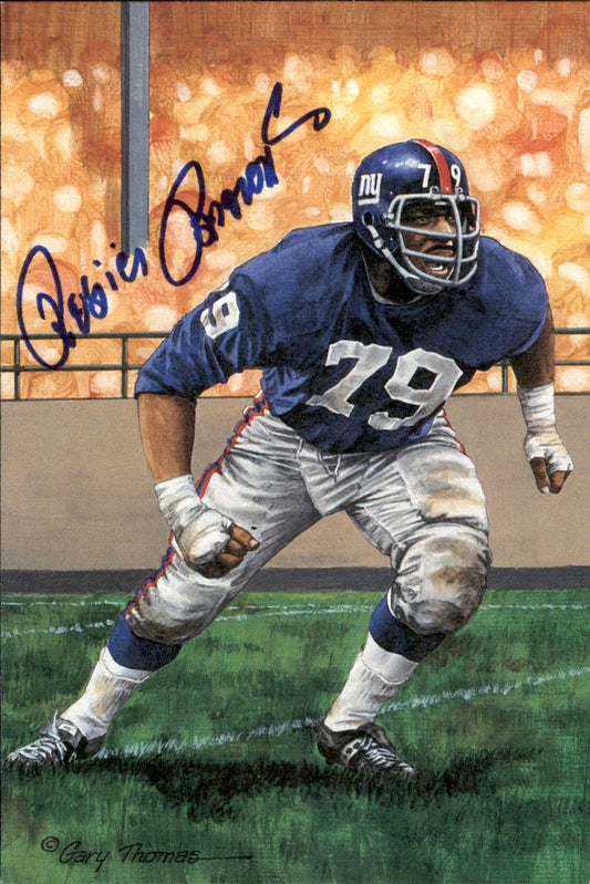 Roosevelt Rosie Brown Giants HOF Autographed Goal Line Art GLAC Postcard JSA
