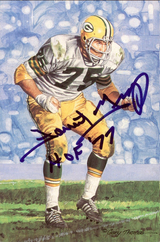 Forrest Gregg Packers HOF Autographed Goal Line Art GLAC Postcard JSA