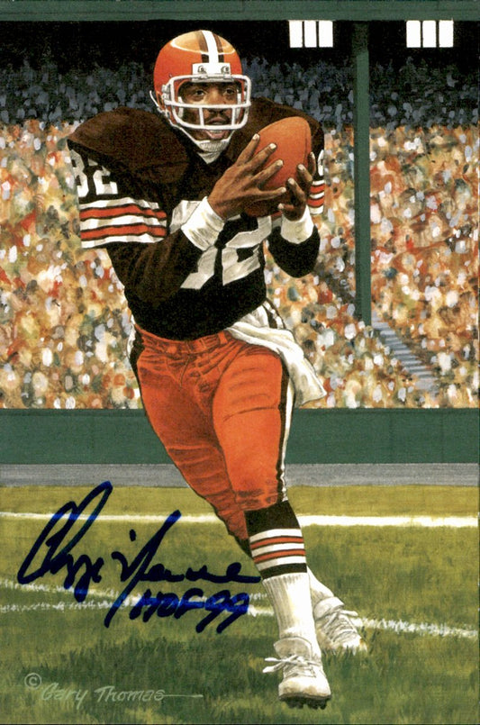 Ozzie Newsome Browns HOF Autographed Goal Line Art GLAC Postcard JSA