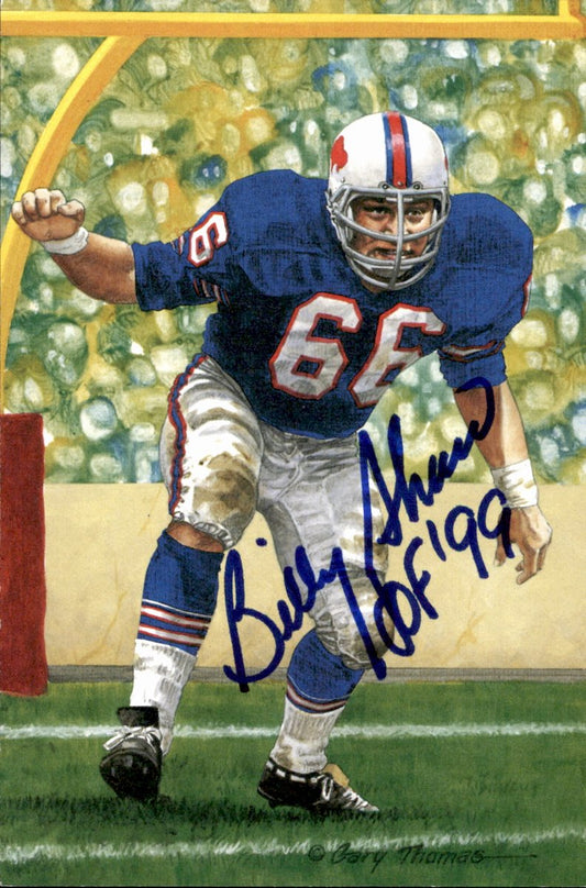 Billy Shaw Bills HOF Autographed Goal Line Art GLAC Postcard JSA