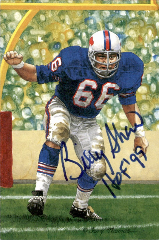 Billy Shaw Bills HOF Autographed Goal Line Art GLAC Postcard JSA