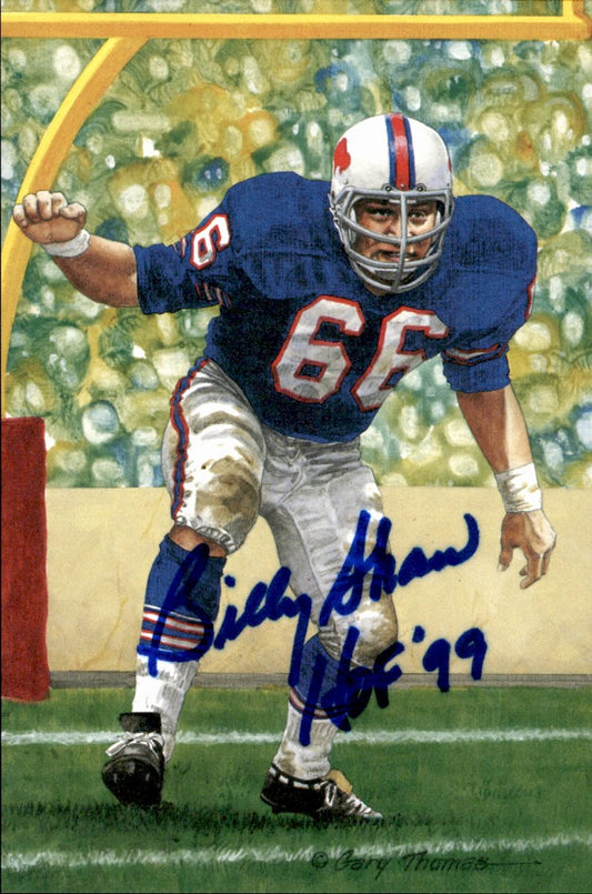 Billy Shaw Bills HOF Autographed Goal Line Art GLAC Postcard JSA