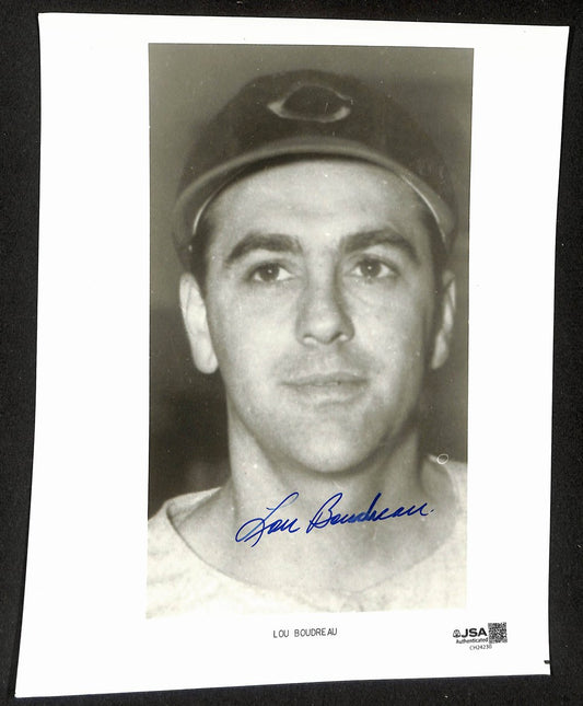 Lou Boudreau HOF Signed/Autographed 8x10 Photo New York Yankees JSA 199341
