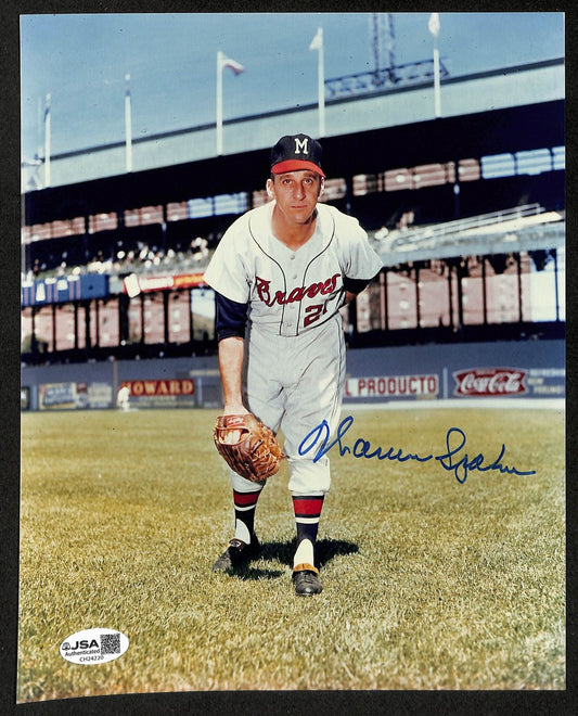 Warren Spahn HOF Signed/Autographed 8x10 Photo Milwaukee Braves JSA 199351