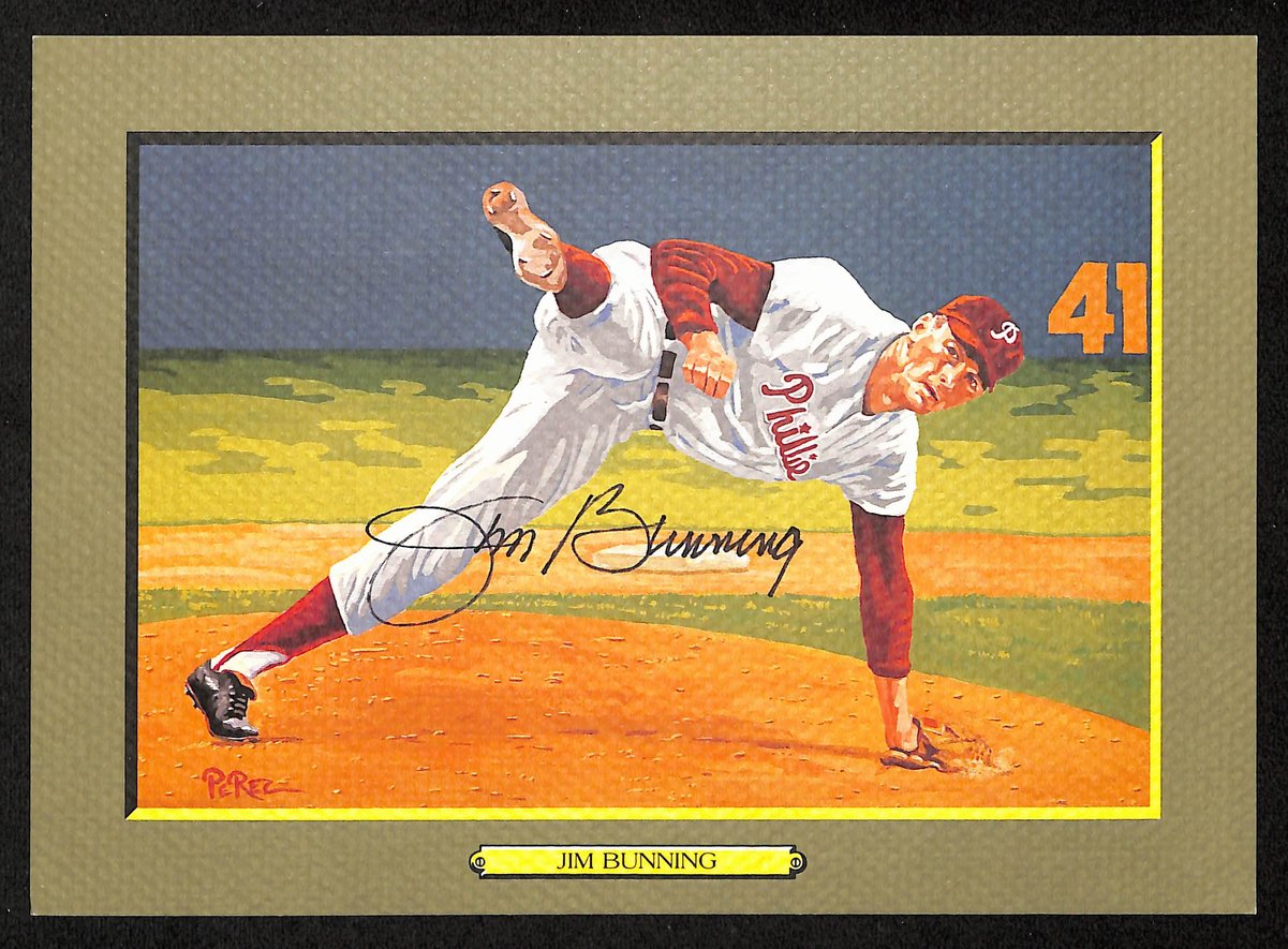 Jim Bunning Signed 1997 Perez Steele Great Moments No. 97 Phillies JSA 199326