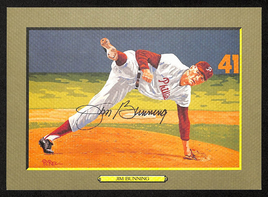 Jim Bunning Signed 1997 Perez Steele Great Moments No. 97 Phillies JSA 199326