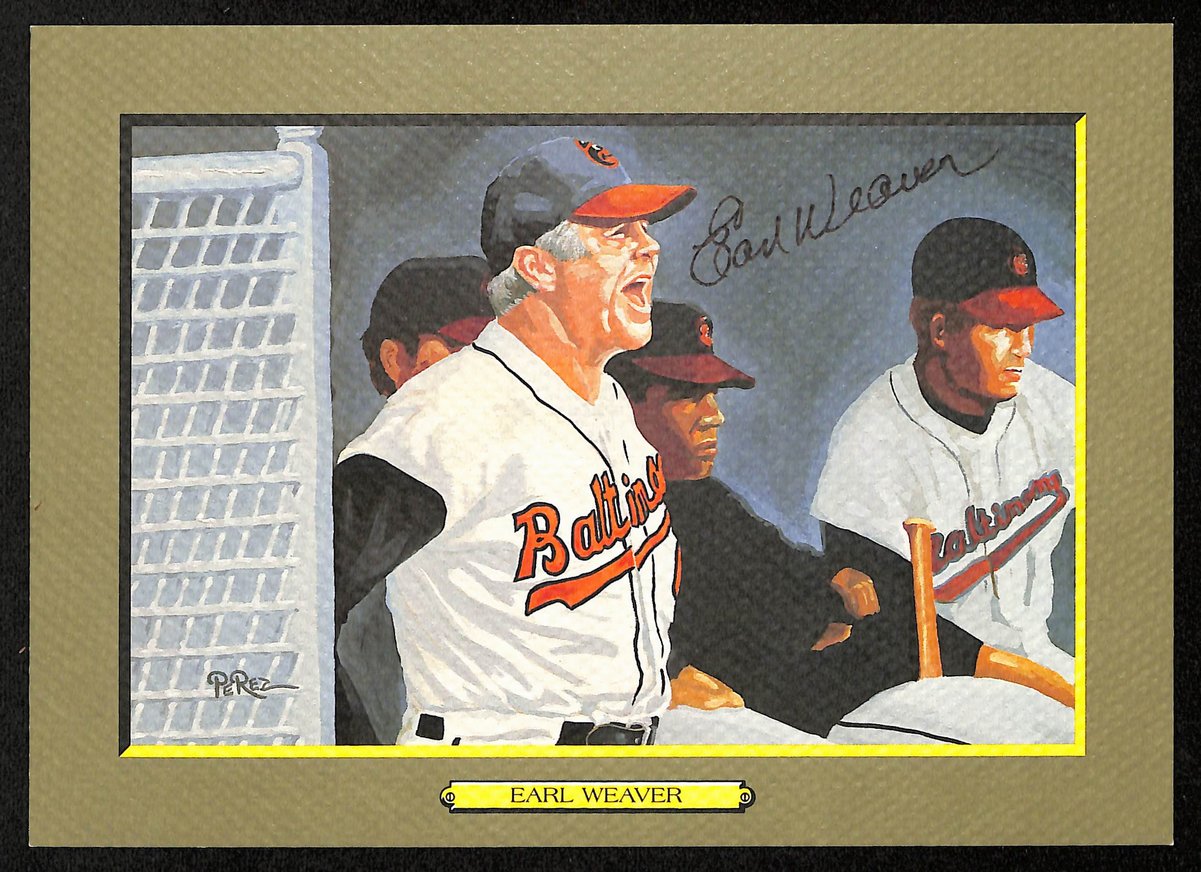 Earl Weaver Signed 1997 Perez Steele Great Moments No. 108 Orioles JSA 199331