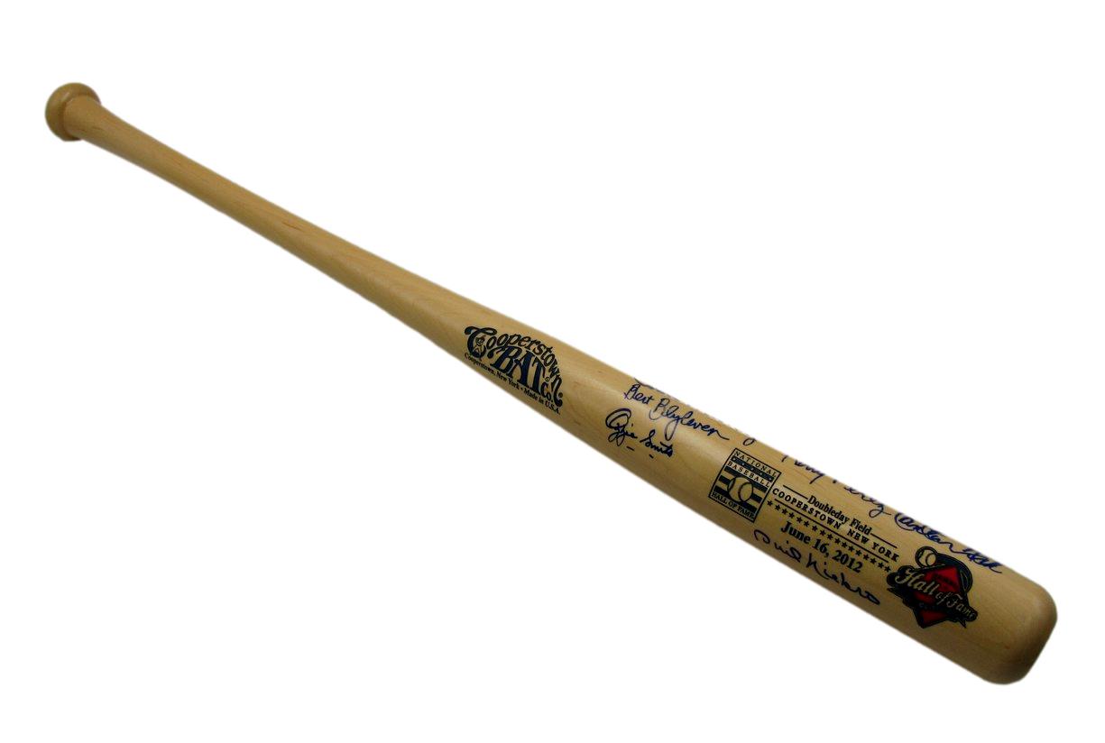 2012 HOF Classic Game Cooperstown Bat Signed by 6 Fisk Perez JSA Steiner 196256