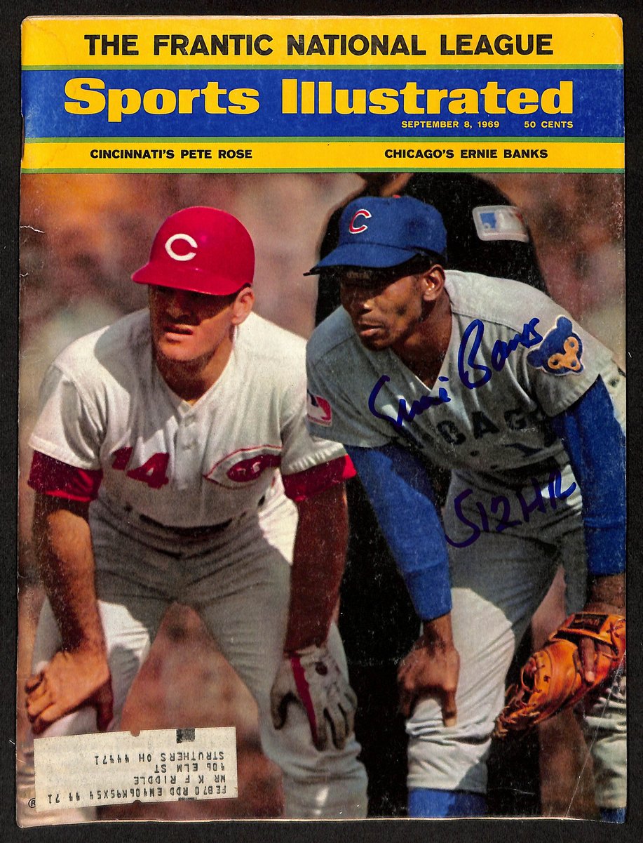 Ernie Banks HOF Signed/Inscribed 9/8/1969 Sports Illustrated Magazine JSA 199393