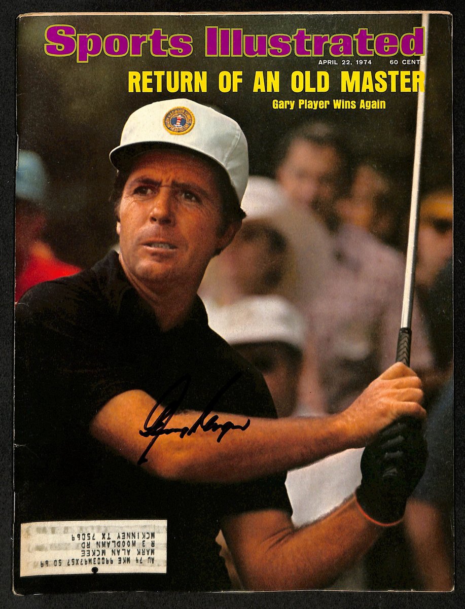 Gary Player Signed/Autographed 4/22/1974 Sports Illustrated Magazine JSA 199396