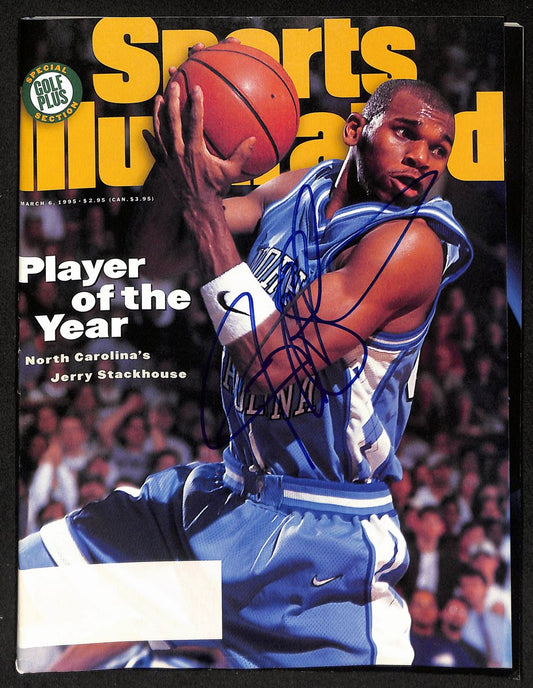 Jerry Stackhouse Signed/Auto 3/6/1995 Sports Illustrated Magazine JSA 199403