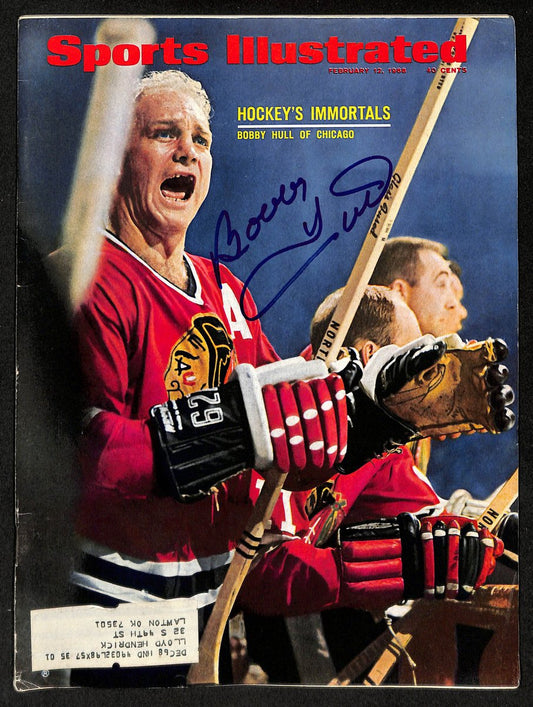 Bobby Hull HOF Signed/Auto 2/12/1968 Sports Illustrated Magazine JSA 199409