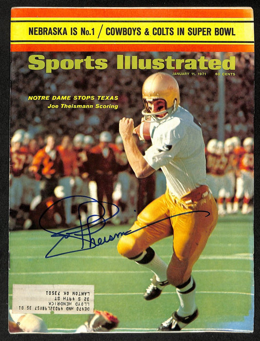 Joe Theismann Signed/Auto 1/11/1971 Sports Illustrated Magazine JSA 199417