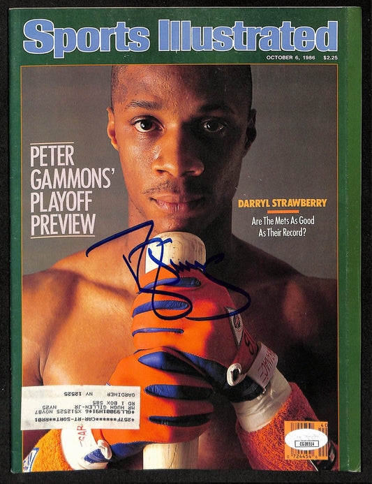 Darryl Strawberry Signed/Auto 10/6/1986 Sports Illustrated Magazine JSA 197888