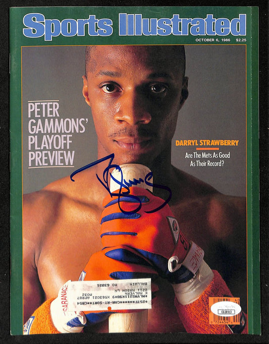 Darryl Strawberry Signed/Auto 10/6/1986 Sports Illustrated Magazine JSA 197889
