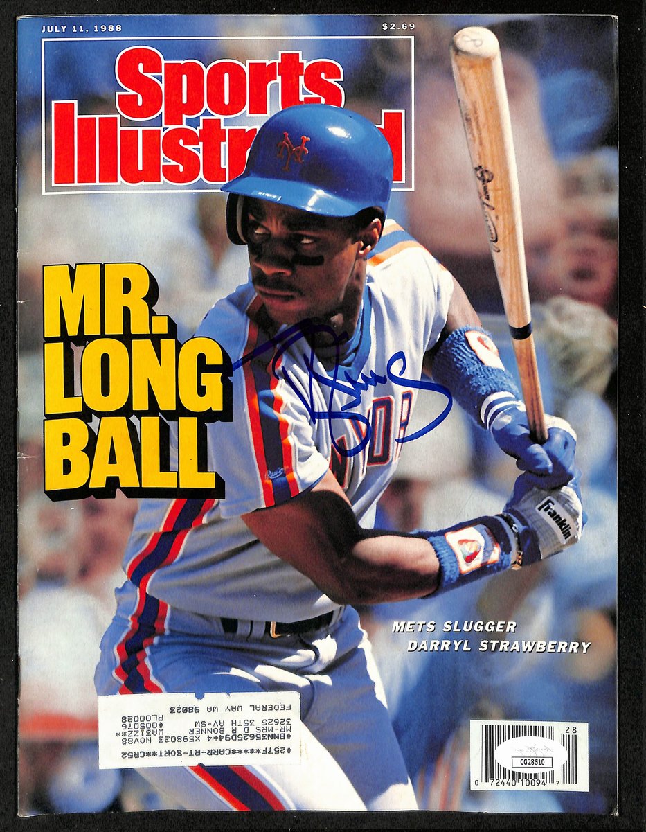 Darryl Strawberry Signed/Auto 7/11/1988 Sports Illustrated Magazine JSA 197892