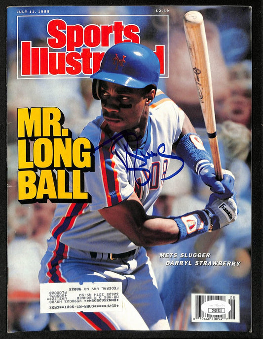Darryl Strawberry Signed/Auto 7/11/1988 Sports Illustrated Magazine JSA 197892