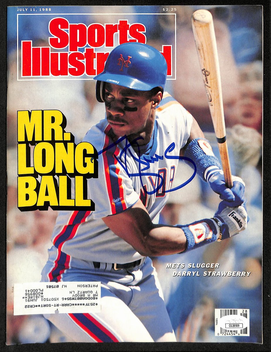Darryl Strawberry Signed/Auto 7/11/1988 Sports Illustrated Magazine JSA 197893