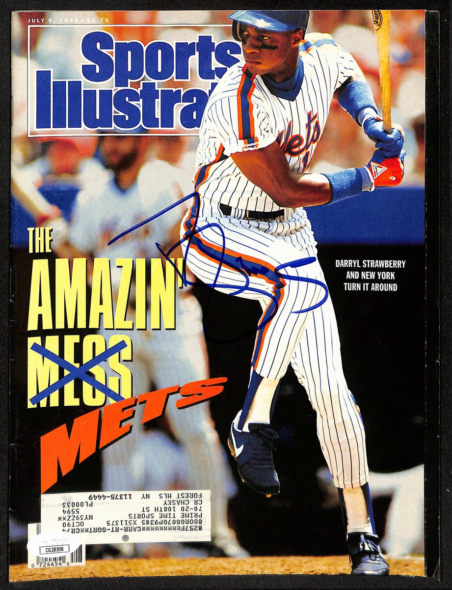 Darryl Strawberry Signed/Auto 7/9/1990 Sports Illustrated Magazine JSA 197894