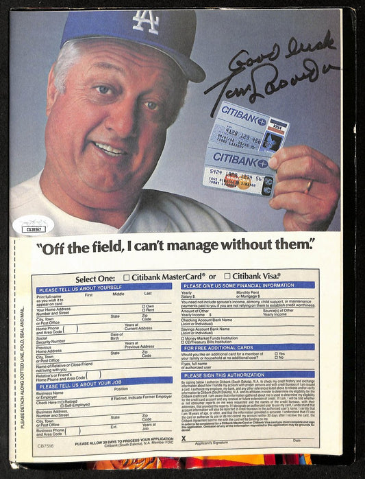 Tom Lasorda HOF Signed/Inscribed 7/21/1986  U.S. NEWS Magazine JSA 197975