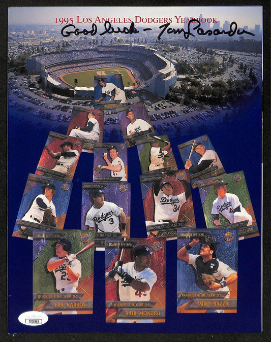 Tom Lasorda HOF Signed/Inscribed 1995 Los Angeles Dodgers Yearbook JSA 197988