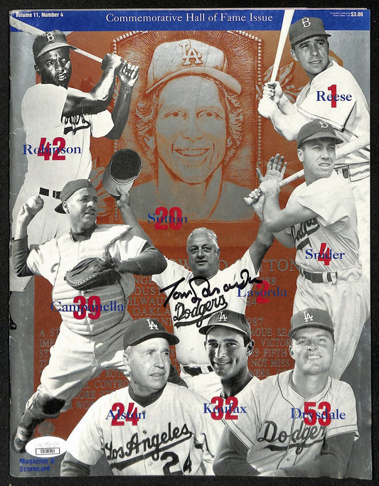 Tom Lasorda HOF Signed/Autographed 1998 Los Angeles Dodgers Program JSA 197990