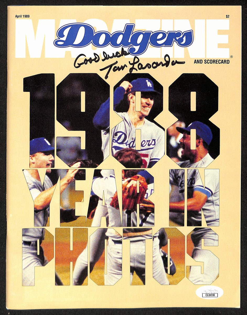 Tom Lasorda HOF Signed/Inscribed 1989 Los Angeles Dodgers Program JSA 197993