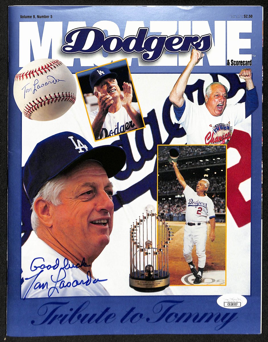 Tom Lasorda HOF Signed/Inscribed 1996 Los Angeles Dodgers Program JSA 197994