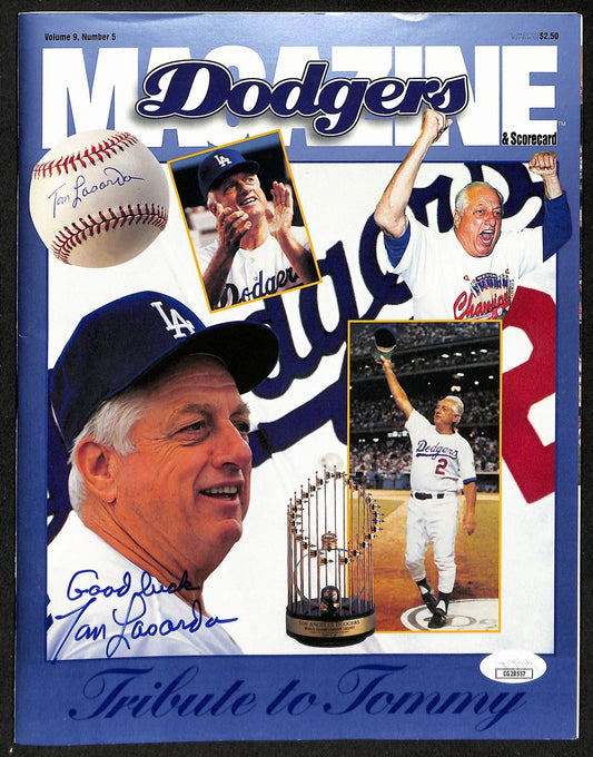 Tom Lasorda HOF Signed/Inscribed 1996 Los Angeles Dodgers Program JSA 197994