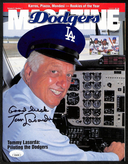 Tom Lasorda HOF Signed/Inscribed 1995 Los Angeles Dodgers Program JSA 197995
