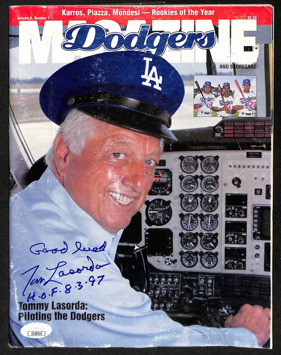 Tom Lasorda HOF Signed/Inscribed 1995 Los Angeles Dodgers Program JSA 197996