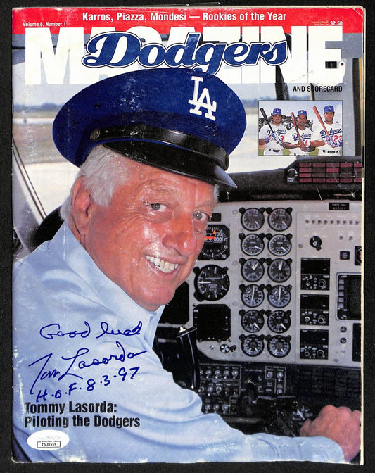 Tom Lasorda HOF Signed/Inscribed 1995 Los Angeles Dodgers Program JSA 197996