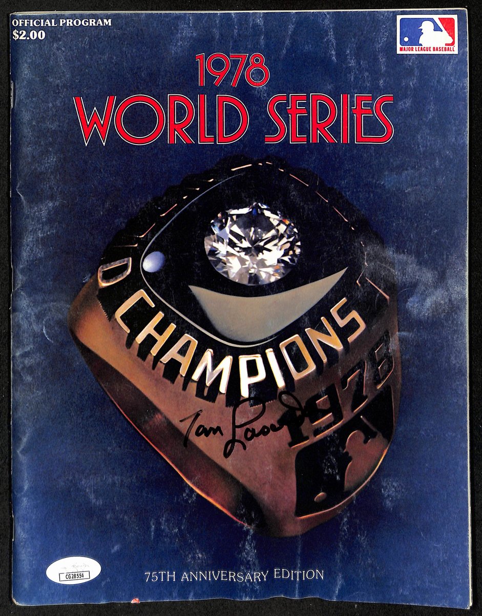 Tom Lasorda HOF Signed/Autographed 1978 World Series Program JSA 197997