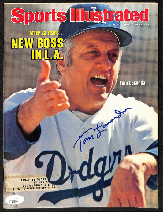 Tom Lasorda HOF Signed/Auto 3/14/1977 Sports Illustrated Magazine JSA 198001