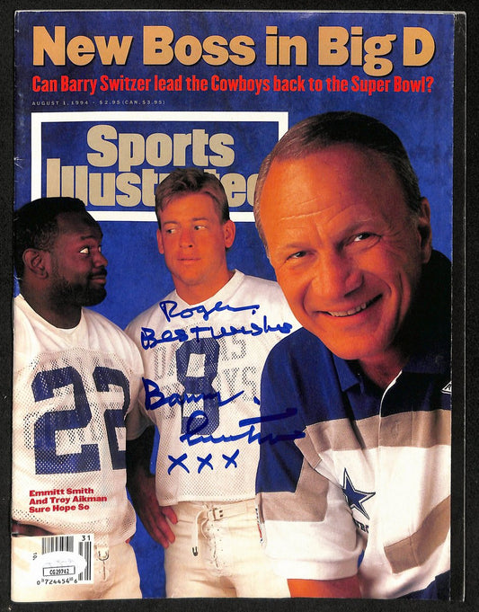 Barry Switzer Signed/Inscr 8/1/1994 Sports Illustrated Magazine NOLABEL JSA