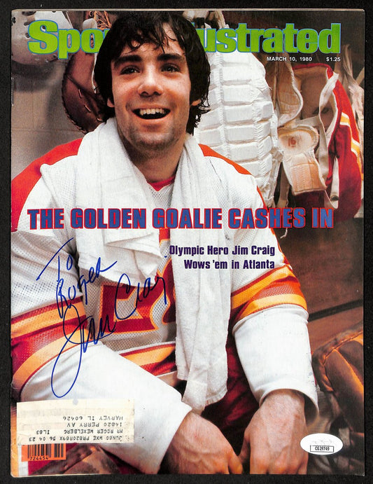 Jim Craig Signed/Inscribed 3/10/1980 Sports Illustrated Magazine JSA 198016