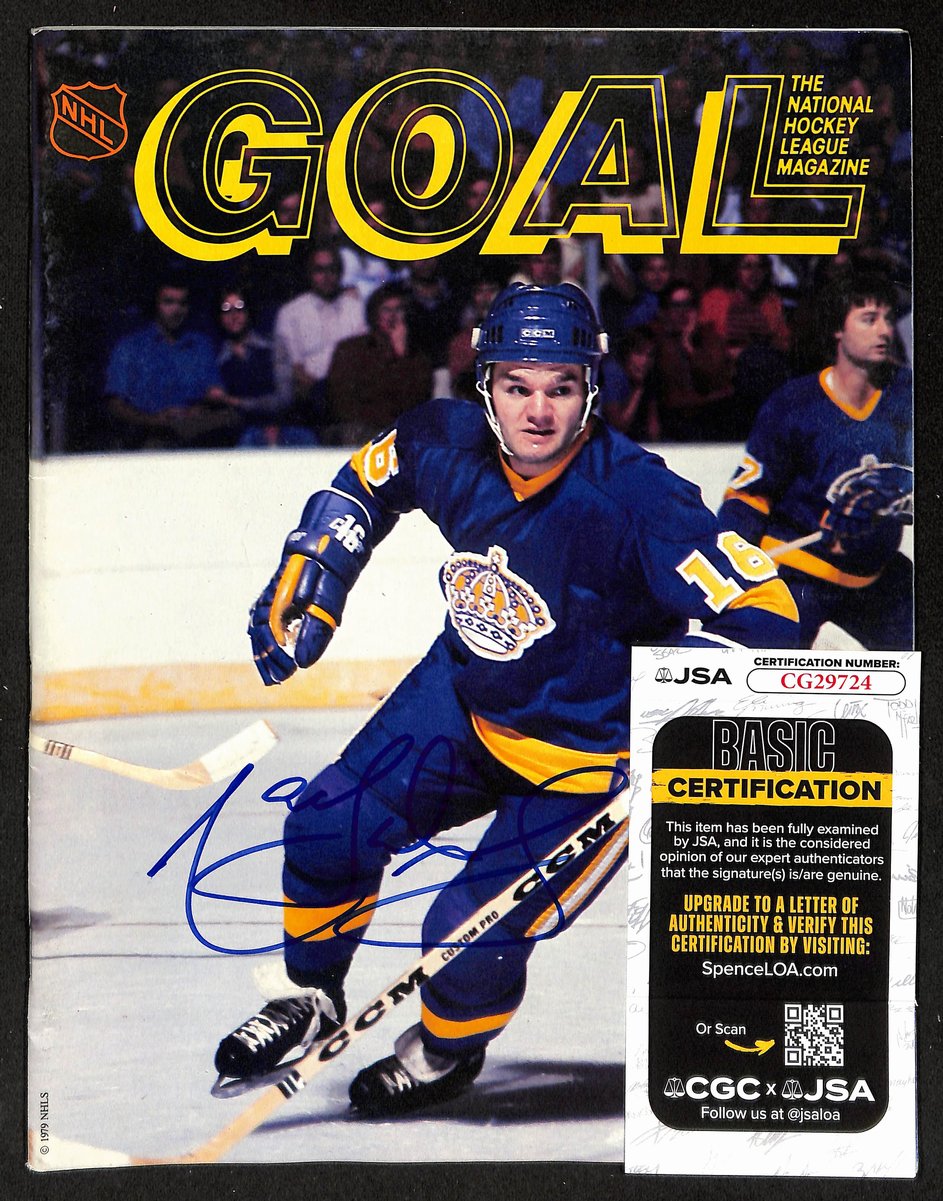 Marcel Dionne HOF Signed/Auto 1979 Goal Hockey Program Kings JSA 198022