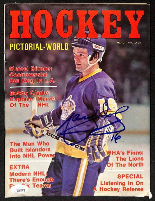 Marcel Dionne HOF Signed/Auto March 1977 HOCKEY Magazine Kings JSA 198026