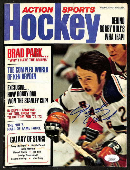 Brad Park HOF Signed/Auto Oct 1972 HOCKEY Magazine NY Rangers JSA 198067