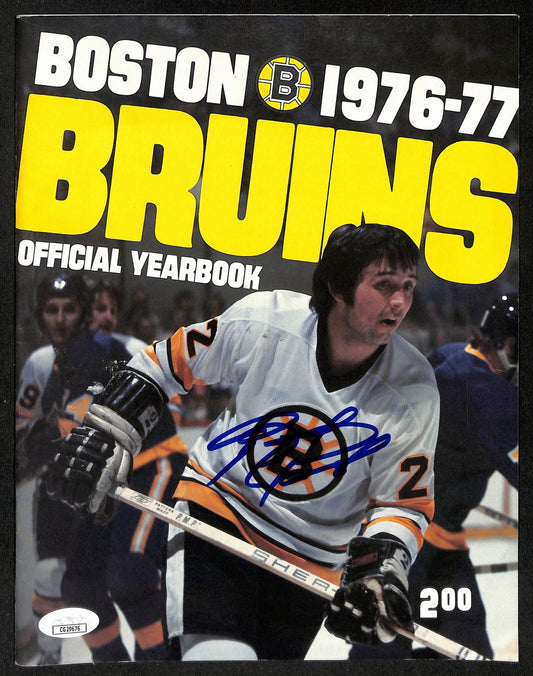 Brad Park HOF Signed/Autographed 1976-77 Boston Bruins Yearbook JSA 198070