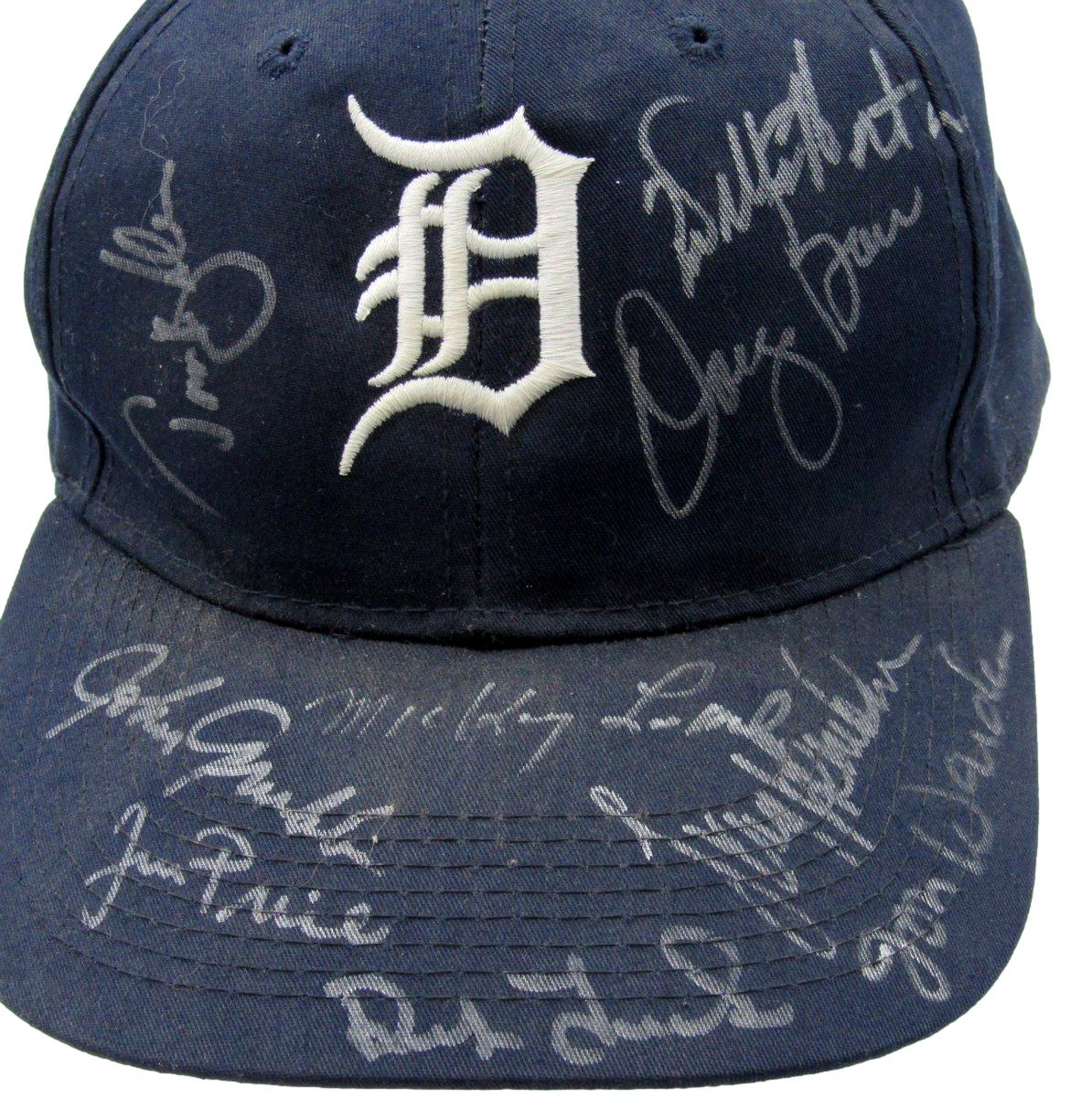Tigers Greats Multi-Signed/Autographed  by 9 Baseball Hat Lolich Horton 198597
