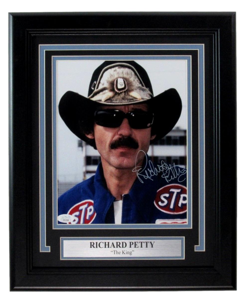 Richard Petty NASCAR Signed/Autographed 8x10 Photo Framed JSA 198480