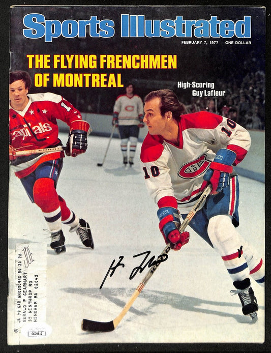Guy Lafleur Signed 2/17/1977 Sports Illustrated Magazine Canadiens JSA 198440