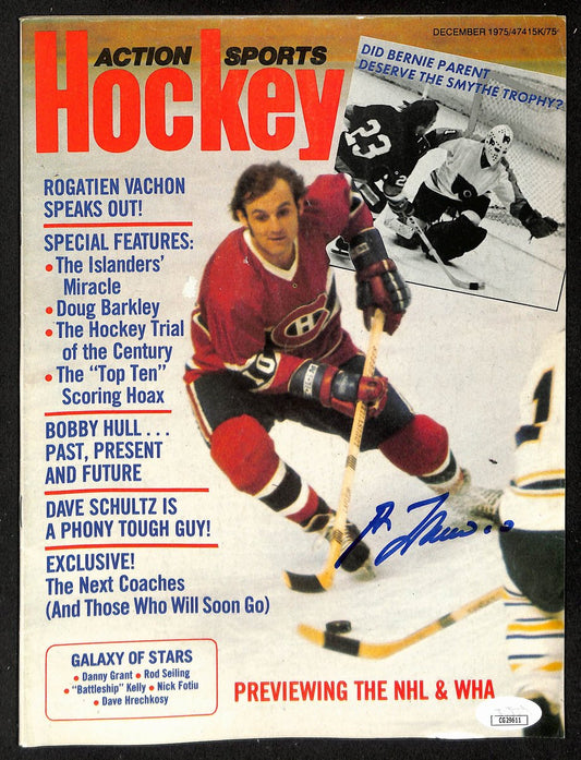 Guy Lafleur HOF Signed/Auto Dec 1975 HOCKEY Magazine Canadiens JSA 198441