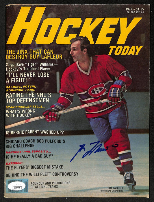 Guy Lafleur HOF Signed/Auto 1977 HOCKEY Today Magazine Canadiens JSA 198444
