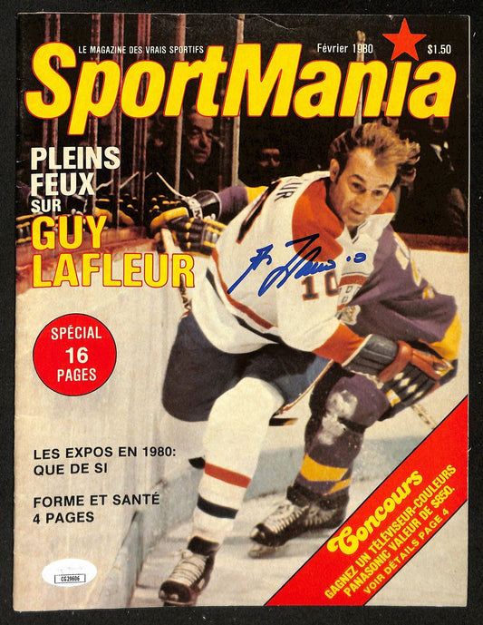Guy Lafleur HOF Signed/Auto 1980 Sportmania Magazine Canadiens JSA 198446