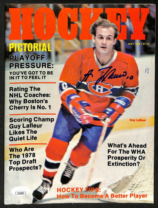 Guy Lafleur HOF Signed/Auto May 1978 HOCKEY Magazine Canadiens JSA 198447